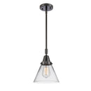 Cone Mini Pendant shown in the Matte Black finish with a Clear shade