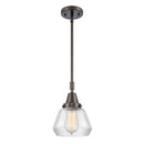 Fulton Mini Pendant shown in the Oil Rubbed Bronze finish with a Clear shade