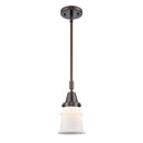 Canton Mini Pendant shown in the Oil Rubbed Bronze finish with a Matte White shade