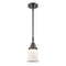 Canton Mini Pendant shown in the Oil Rubbed Bronze finish with a Matte White shade