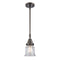 Canton Mini Pendant shown in the Oil Rubbed Bronze finish with a Clear shade