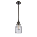 Canton Mini Pendant shown in the Oil Rubbed Bronze finish with a Seedy shade