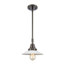 Halophane Mini Pendant shown in the Oil Rubbed Bronze finish with a Matte White Halophane shade