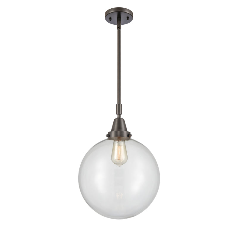 Beacon Mini Pendant shown in the Oil Rubbed Bronze finish with a Clear shade