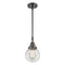 Beacon Mini Pendant shown in the Oil Rubbed Bronze finish with a Clear shade