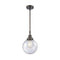 Beacon Mini Pendant shown in the Oil Rubbed Bronze finish with a Seedy shade