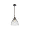 Seneca Falls Mini Pendant shown in the Oil Rubbed Bronze finish with a Clear Halophane shade