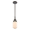 Dover Mini Pendant shown in the Oil Rubbed Bronze finish with a Matte White shade