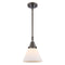 Cone Mini Pendant shown in the Oil Rubbed Bronze finish with a Matte White shade