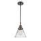 Cone Mini Pendant shown in the Oil Rubbed Bronze finish with a Clear shade