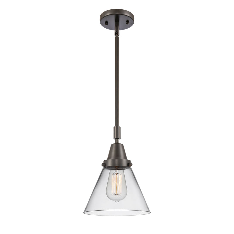 Cone Mini Pendant shown in the Oil Rubbed Bronze finish with a Clear shade