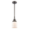 Bell Mini Pendant shown in the Oil Rubbed Bronze finish with a Matte White shade