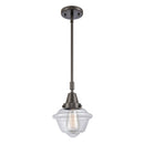 Oxford Mini Pendant shown in the Oil Rubbed Bronze finish with a Clear shade