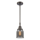 Bell Mini Pendant shown in the Oil Rubbed Bronze finish with a Plated Smoke shade