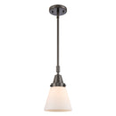 Cone Mini Pendant shown in the Oil Rubbed Bronze finish with a Matte White shade