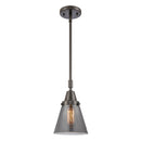 Cone Mini Pendant shown in the Oil Rubbed Bronze finish with a Plated Smoke shade