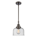 Bell Mini Pendant shown in the Oil Rubbed Bronze finish with a Seedy shade