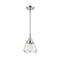 Fulton Mini Pendant shown in the Polished Chrome finish with a Clear shade