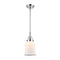 Canton Mini Pendant shown in the Polished Chrome finish with a Matte White shade