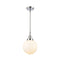 Beacon Mini Pendant shown in the Polished Chrome finish with a Matte White shade