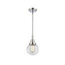 Beacon Mini Pendant shown in the Polished Chrome finish with a Clear shade