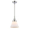 Cone Mini Pendant shown in the Polished Chrome finish with a Matte White shade