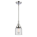 Bell Mini Pendant shown in the Polished Chrome finish with a Clear shade