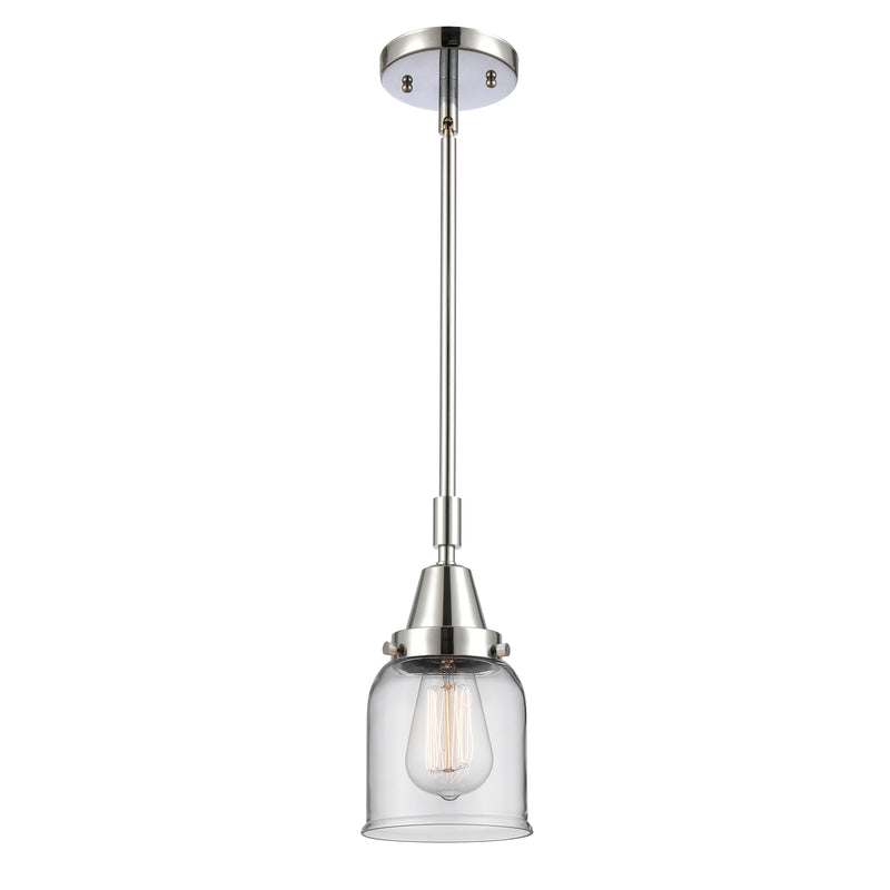 Bell Mini Pendant shown in the Polished Chrome finish with a Clear shade