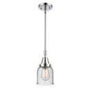 Bell Mini Pendant shown in the Polished Chrome finish with a Seedy shade