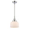 Bell Mini Pendant shown in the Polished Chrome finish with a Matte White shade