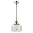 Bell Mini Pendant shown in the Polished Chrome finish with a Clear shade