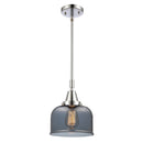 Bell Mini Pendant shown in the Polished Chrome finish with a Plated Smoke shade