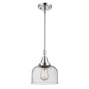 Bell Mini Pendant shown in the Polished Chrome finish with a Seedy shade