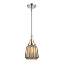 Chatham Mini Pendant shown in the Polished Nickel finish with a Mercury shade