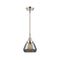 Fulton Mini Pendant shown in the Polished Nickel finish with a Plated Smoke shade