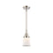 Canton Mini Pendant shown in the Polished Nickel finish with a Matte White shade