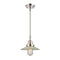 Halophane Mini Pendant shown in the Polished Nickel finish with a Clear Halophane shade