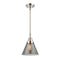 Cone Mini Pendant shown in the Polished Nickel finish with a Plated Smoke shade