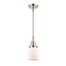 Bell Mini Pendant shown in the Polished Nickel finish with a Matte White shade