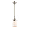 Bell Mini Pendant shown in the Polished Nickel finish with a Matte White shade