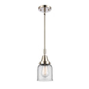 Bell Mini Pendant shown in the Polished Nickel finish with a Clear shade