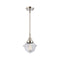 Oxford Mini Pendant shown in the Polished Nickel finish with a Clear shade