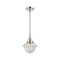 Oxford Mini Pendant shown in the Polished Nickel finish with a Seedy shade