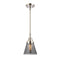 Cone Mini Pendant shown in the Polished Nickel finish with a Plated Smoke shade