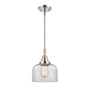 Bell Mini Pendant shown in the Polished Nickel finish with a Clear shade