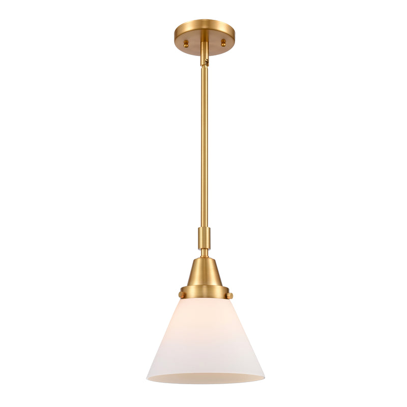 Cone Mini Pendant shown in the Satin Gold finish with a Matte White shade