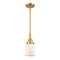 Bell Mini Pendant shown in the Satin Gold finish with a Matte White shade