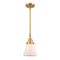 Cone Mini Pendant shown in the Satin Gold finish with a Matte White shade