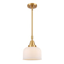 Bell Mini Pendant shown in the Satin Gold finish with a Matte White shade