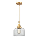 Bell Mini Pendant shown in the Satin Gold finish with a Clear shade